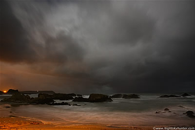 Antrim Coast Night Squalls, Moonlit Beach & Glenshane Pass Snow & Stars - Dec 4th-5th 2011